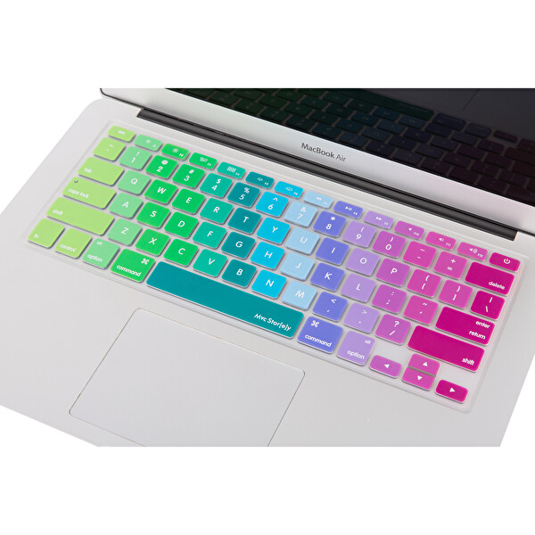Pembe Yeşil Macbook Air Pro Klavye Kılıfı Us(abd) İngilizce Baskı A1466 A1502 A1398 Ile Uyumlu Dazzle