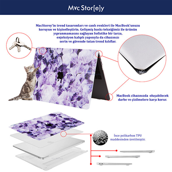 Marble 11 Macbook Pro Kılıf 13 Inç A1425 A1502 Ile Uyumlu 2012/2015 Yılı Mermer07