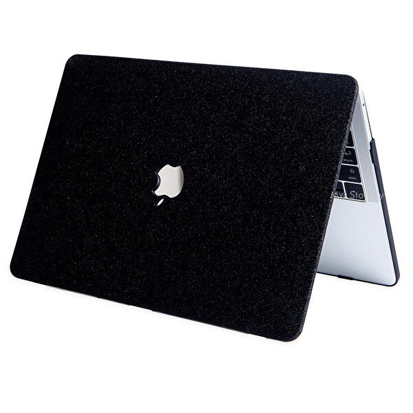 Siyah Macbook Pro Kılıf 13 Inç Simli M1-m2 A1706 A1708 A1989 A2159 A2251 A2289 A2338 Ile Uyumlu G1505