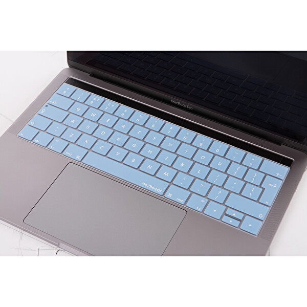 Bebe Mavisi Macbook Pro Klavye Koruyucu Uk(eu) İngilizce Baskı A1706 A1989 A2159 A1707 A1990 Uyumlu
