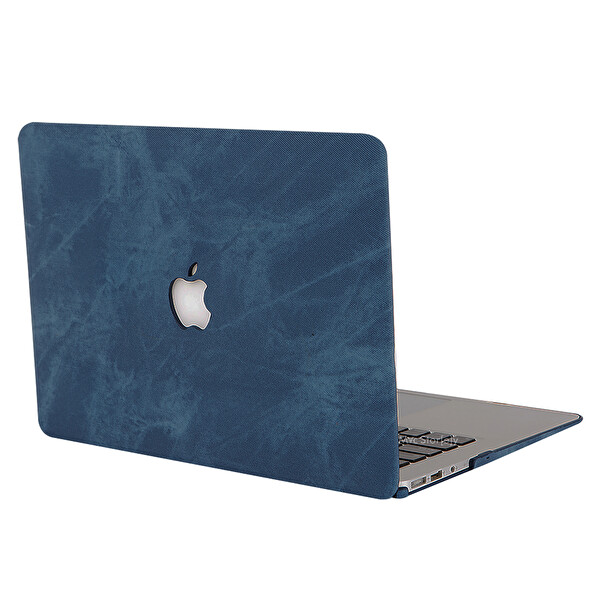 Lacivert Macbook Air Kılıf 13 Inç A1369 A1466 Ile Uyumlu 2017 Yılı Öncesi Fabric01