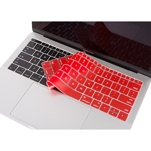 Şeffaf Laptop Macbook Pro Klavye Kılıf Us(abd) İngilizce Baskılı A1534 A1708 Ile Uyumlu