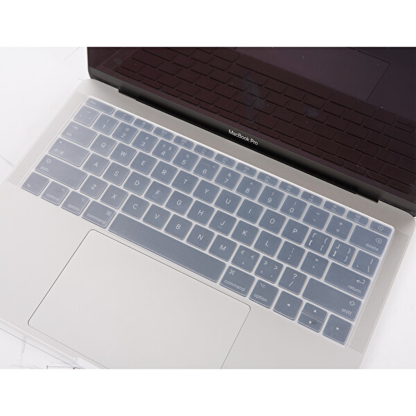 Şeffaf Laptop Macbook Pro Klavye Kılıf Us(abd) İngilizce Baskılı A1534 A1708 Ile Uyumlu
