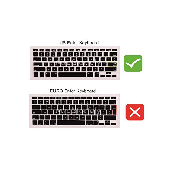 Siyah Arapça Klavye Macbook Air Koruyucu 11 Inç Us Enter Ile Uyumlu