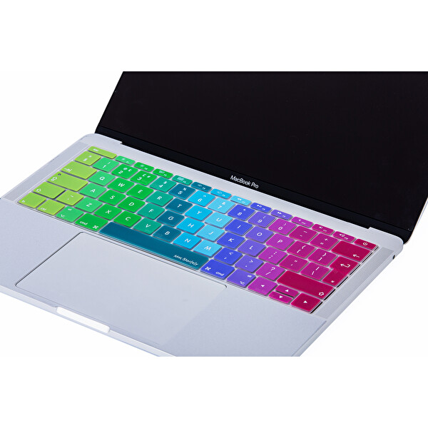 Pembe Yeşil Laptop Macbook Pro Klavye Kılıf Ukeu İngilizce Baskılı A1534 A1708 Ile Uyumlu Dazzle 4