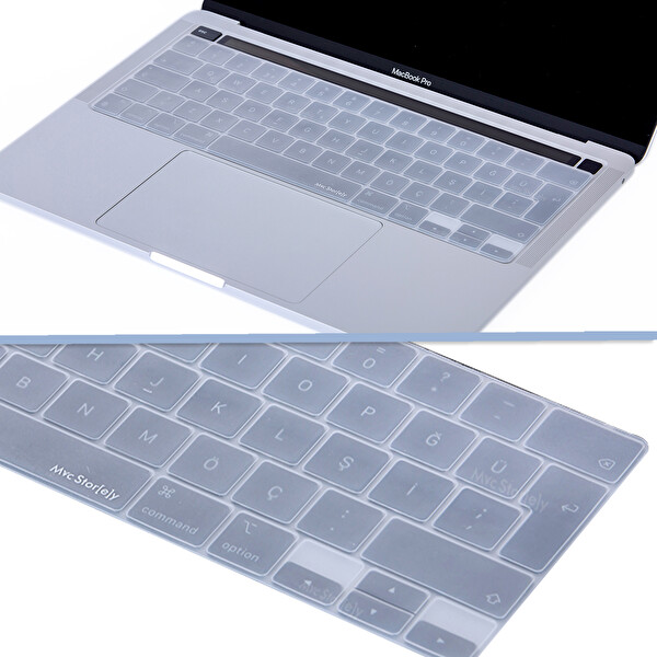 Pembe Altın Macbook Pro Klavye Kılıfı Türkçe Q Baskı A1706 A1989 A2159 A1707 A1990 Ile Uyumlu