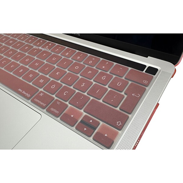 Pembe Altın Macbook Pro Klavye Kılıfı Türkçe Q Baskı A1706 A1989 A2159 A1707 A1990 Ile Uyumlu