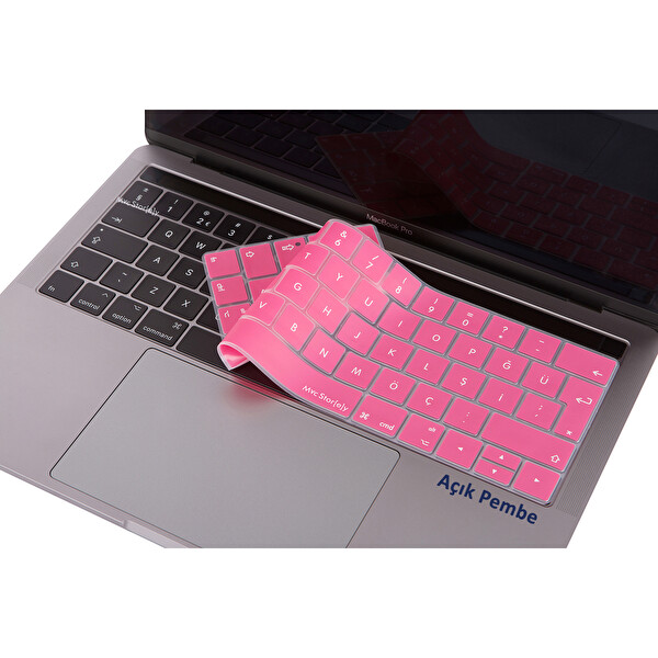 Pembe Altın Macbook Pro Klavye Kılıfı Türkçe Q Baskı A1706 A1989 A2159 A1707 A1990 Ile Uyumlu