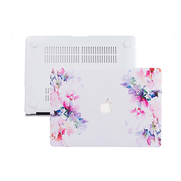 Sarı Macbook Pro Kılıf 13inç M1-m2 A1706 A1708 A1989 A2159 A2251 A2289 A2338 Ile Uyumlu Flower02