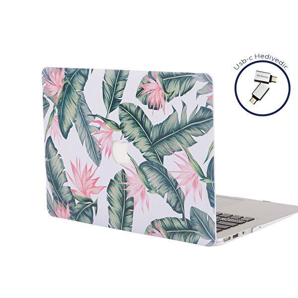 Sarı Macbook Pro Kılıf 13inç M1-m2 A1706 A1708 A1989 A2159 A2251 A2289 A2338 Ile Uyumlu Flower02