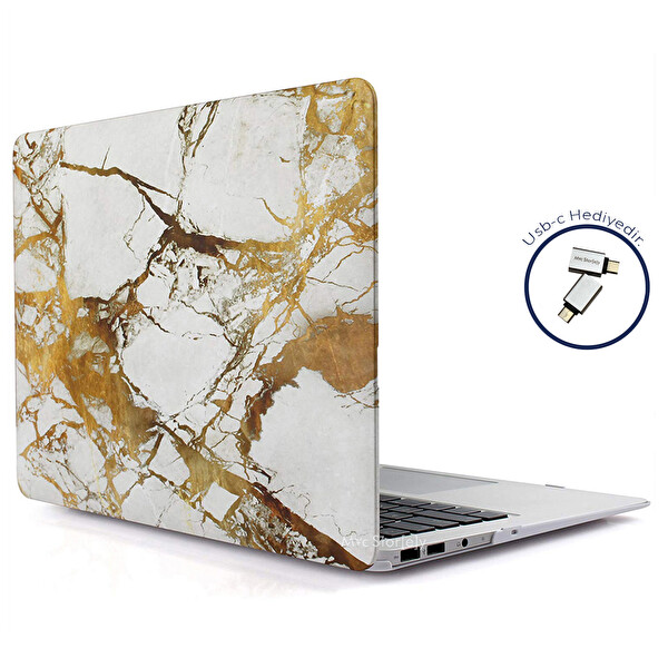 Marble 03 Macbook Pro Kılıf 15 Inç A1707 A1990 Ile Uyumlu Mermer