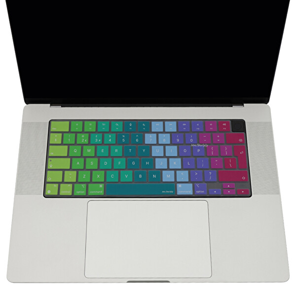 Pembe Yeşil Macbook Air Pro Klavye Kılıfı Uk(eu) İngilizce M1-m2-m3 A2681 A2941 A2442 A2779 A2485 A2780 A2992 A2991 A2918 Dazzle