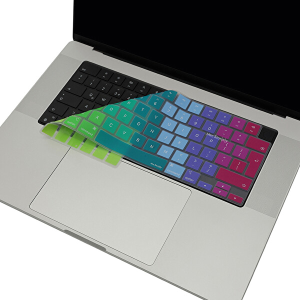 Pembe Yeşil Macbook Air Pro Klavye Kılıfı Uk(eu) İngilizce M1-m2-m3 A2681 A2941 A2442 A2779 A2485 A2780 A2992 A2991 A2918 Dazzle