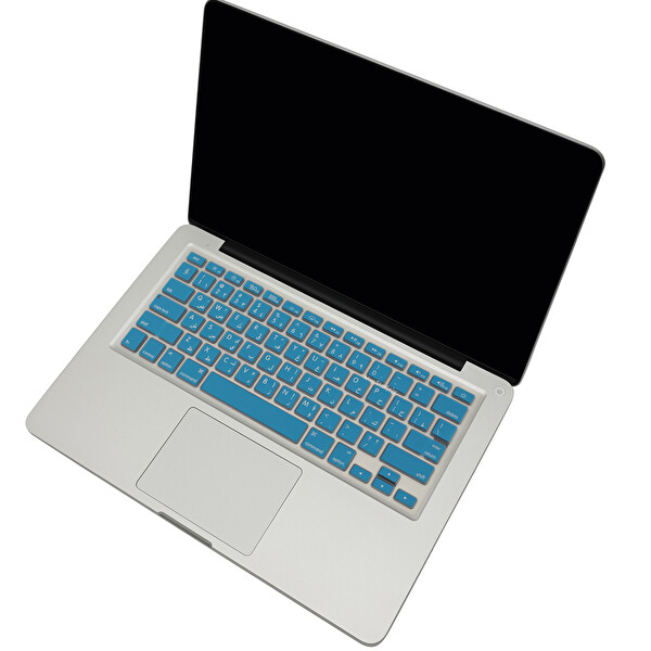 Açık Mavi Arapça Klavye Macbook Air Pro Koruyucu 13-15-17 Inç 2008-2017 Yılı Us Enter Uyumlu