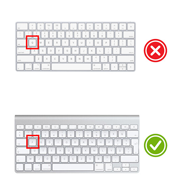 Siyah Klavye Kılıfı Apple Magic Keyboard 1 A1314 Ile Uyumlu F türkçe Daktilotip Baskı