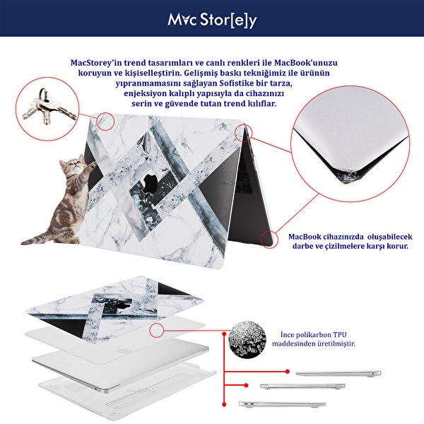 Marble 14 Macbook Pro Kılıf 13 Inç A1425 A1502 Ile Uyumlu 2012 2015 Mermer09 6