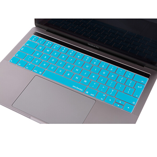 Açık Mavi Macbook Pro Klavye Koruyucu Uk(eu) İngilizce Baskı A1706 A1989 A2159 A1707 A1990 Uyumlu