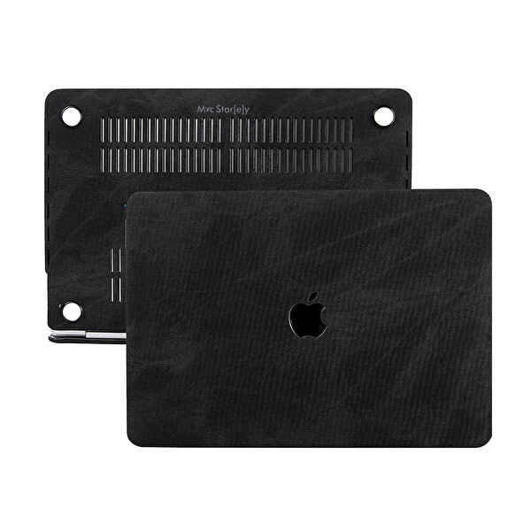 Siyah Macbook Air Kılıf 13 Inç A1369 A1466 Ile Uyumlu 2017 Yılı Öncesi Fabric01