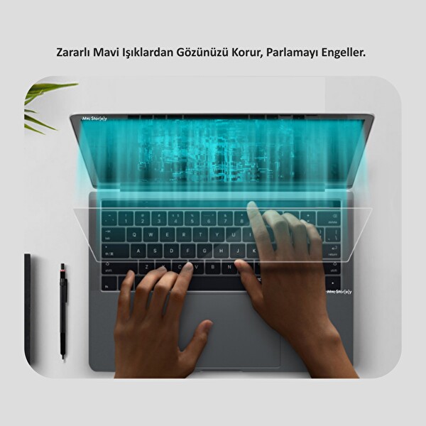 Şeffaf Macbook Pro Ekran Koruyucu 14.2 Inç M1,m2,m3 A2442 2779 A2992 A2918 Ile Uyumlu Antiblueray