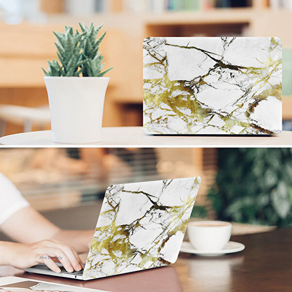 Marble 03 Macbook Air Kılıf 13 Inç A1369 A1466 Ile Uyumlu 2017 Yılı Öncesi Mermer