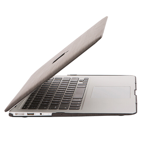Siyah Macbook Air Kılıf 13 Inç A1369 A1466 Ile Uyumlu 2017 Yılı Öncesi Wood01