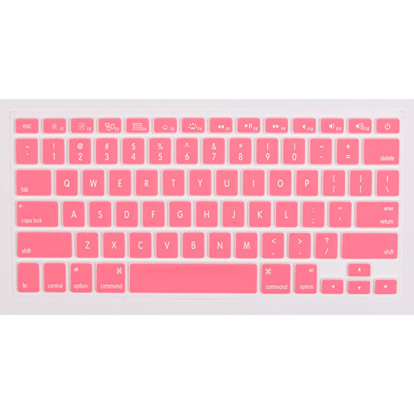 Açık Pembe Macbook Air Pro Klavye Kılıfı Us(abd) İngilizce A1466 A1502 A1398 A1278 Ile Uyumlu