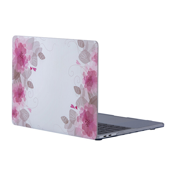 Pembe Macbook Air Kılıf 13 Inç Flower06nl eski Usb'li Model 2010 2017 A1369 A1466 Ile Uyumlu 2