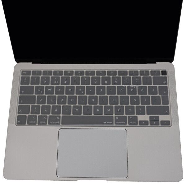 Şeffaf Macbook Air M1 Klavye Kılıfı Us(abd) İngilizce Harf Baskı A2179 A2337 Ile Uyumlu