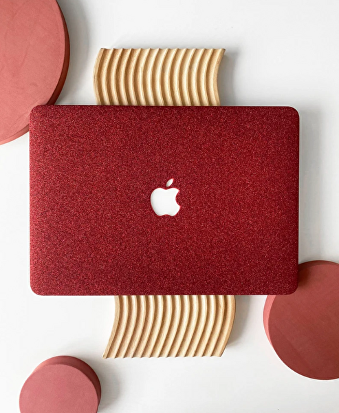 Bordo Macbook Pro Kılıf 13 Inç Simli M1-m2 A1706 A1708 A1989 A2159 A2251 A2289 A2338 Ile Uyumlu G1505