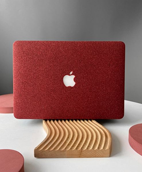 Bordo Macbook Pro Kılıf 13 Inç Simli M1-m2 A1706 A1708 A1989 A2159 A2251 A2289 A2338 Ile Uyumlu G1505