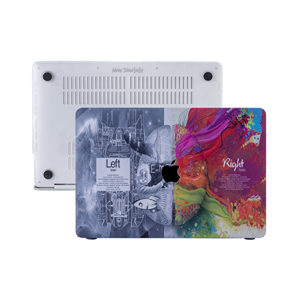 Gri Macbook Air Kılıf 13 Inç Brain eski Usb'li Model 2010 2017 A1369 A1466 Ile Uyumlu