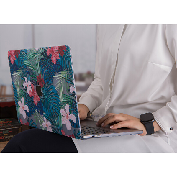 Yeşil Macbook Pro Kılıf 13 Inç A1425 A1502 Ile Uyumlu 2012/2015 Yılı Flower01
