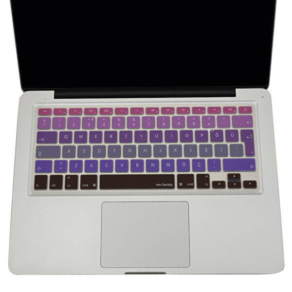Pembe Mavi Laptop Macbook Klavye Koruyucu Türkçe Q (eski Usb’li Model 2008/2017 Yılı) Ile Uyumlu Ombre