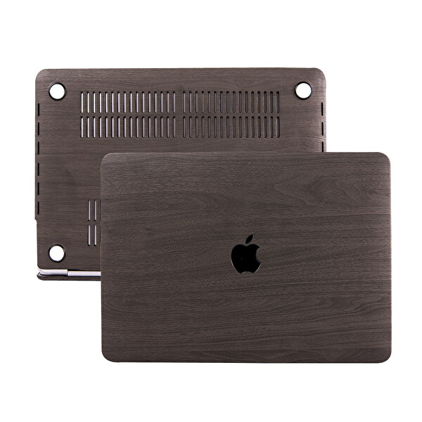 Siyah Macbook Pro Kılıf 13inç M1-m2 A1706-08 A1989 A2159 A2251 A2289 A2338 Ile Uyumlu Wood01