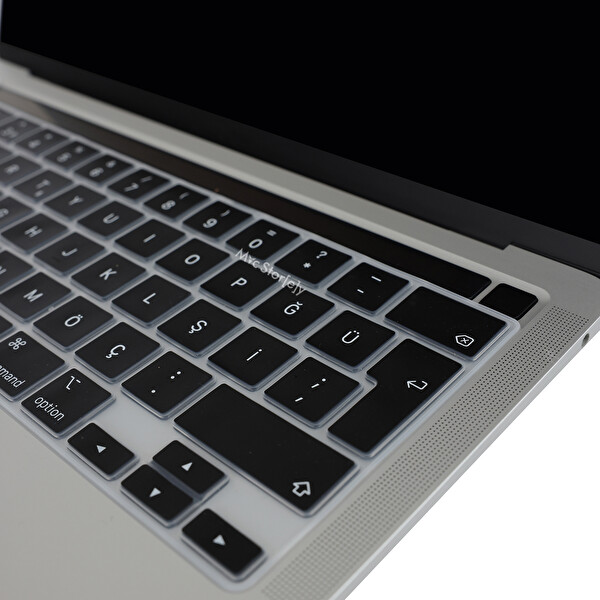 Siyah Macbook Pro Klavye Kılıfı 13inç M1 m2 Türkçe Q Baskı A2338 2289 2251 A2141 Ile Uyumlu 2