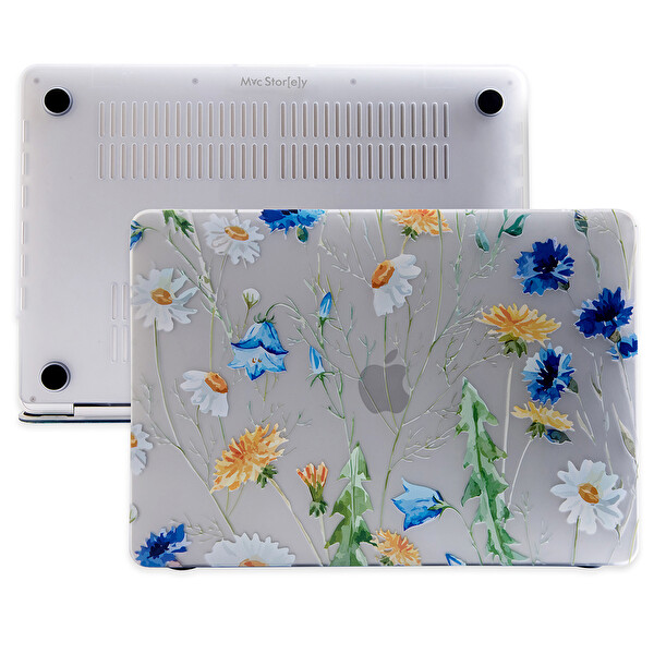 Sarı Macbook Pro Kılıf 15 Inç A1707 A1990 Ile Uyumlu Flower01nl