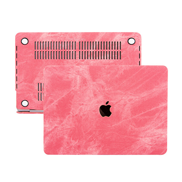 Pembe Macbook Pro Kılıf 13inç A1706 A1708 A1989 A2159 Ile Uyumlu 2016/2019 Fabric