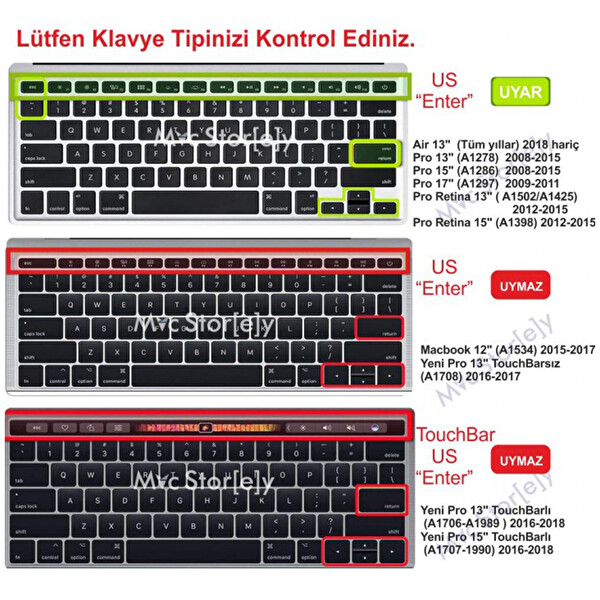 Pembe Yeşil Macbook Air Pro Klavye Kılıfı Laptop Us-tr Baskı A1466 A1502 A1398 Ile Uyumlu Dazzle
