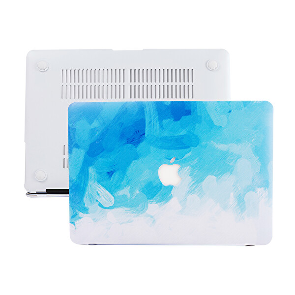 Mavi Macbook Air Kılıf 13 Inç A1369 A1466 Ile Uyumlu 2017 Yılı Öncesi Paint02