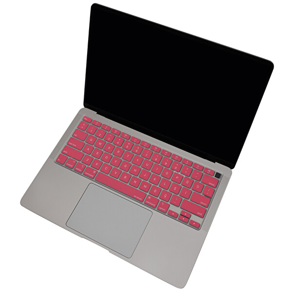 Pembe Macbook Air M1 Klavye Kılıfı Us-tr Baskı A2179 A2337 Ile Uyumlu