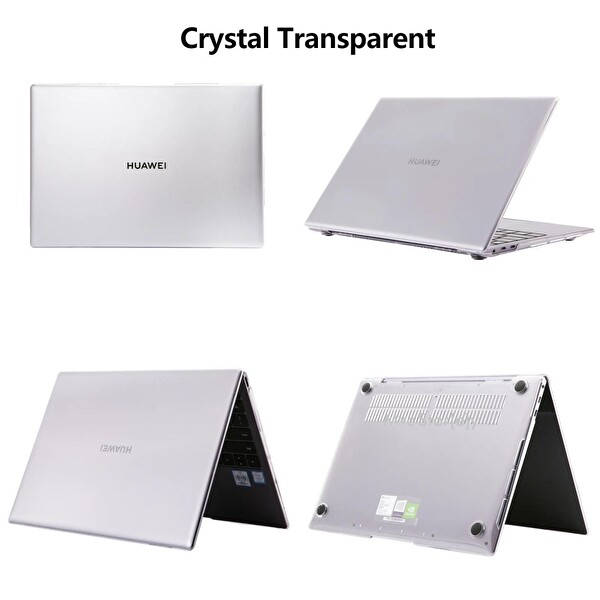 SyncCase Huawei Kılıf Matebook D15 Koruyucu (2019-2020-2021-2022 Yılı) İle Uyumlu Kristal İz Yapmaz Kılıf Şeffaf