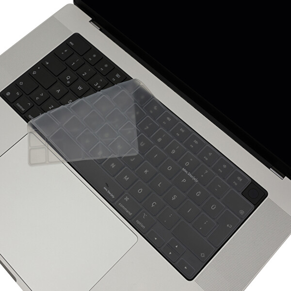 Siyah Macbook Pro Air M1-M2-M3 Klavye Koruyucu (Türkçe Q) A2681 A3113 A2941 A3114 A2442 A2779 A2485 A2780 A2991 ile Uyumlu
