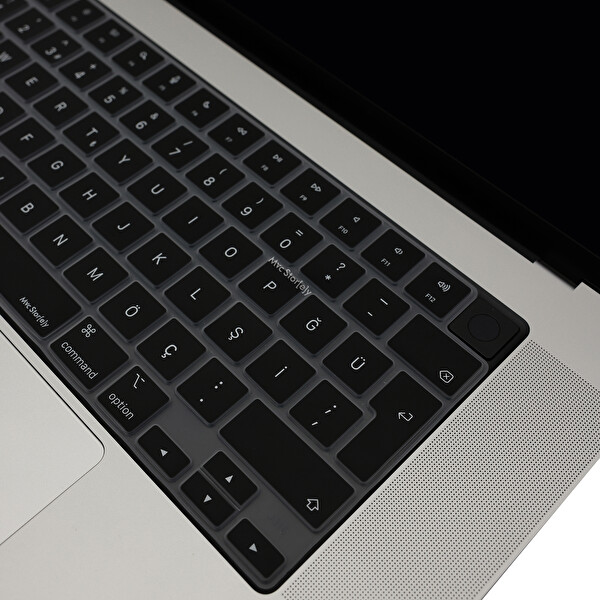 Siyah Macbook Pro Air M1-M2-M3 Klavye Koruyucu (Türkçe Q) A2681 A3113 A2941 A3114 A2442 A2779 A2485 A2780 A2991 ile Uyumlu