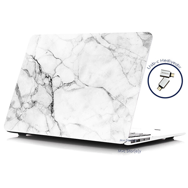 R-08 Macbook Pro Kılıf 15 Inç A1707 A1990 Ile Uyumlu Mermer11nl