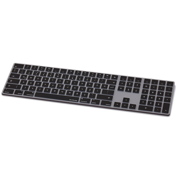 Siyah Apple Magic Keyboard-2 Ile Uyumlu Klavye Koruyucu A1843 Uk-us İngilizce-türkçe Baskı