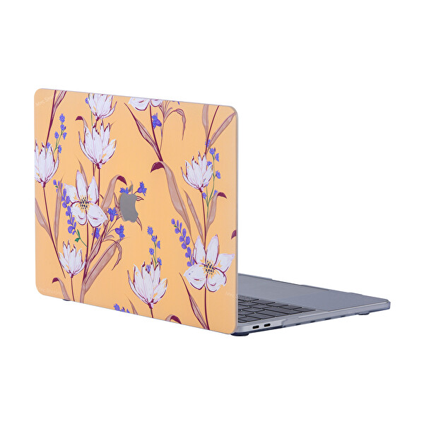 Sarı Macbook Air Kılıf 13 Inç Flower04 (eski Usb'li Model 2010-2017) A1369 A1466 Ile Uyumlu