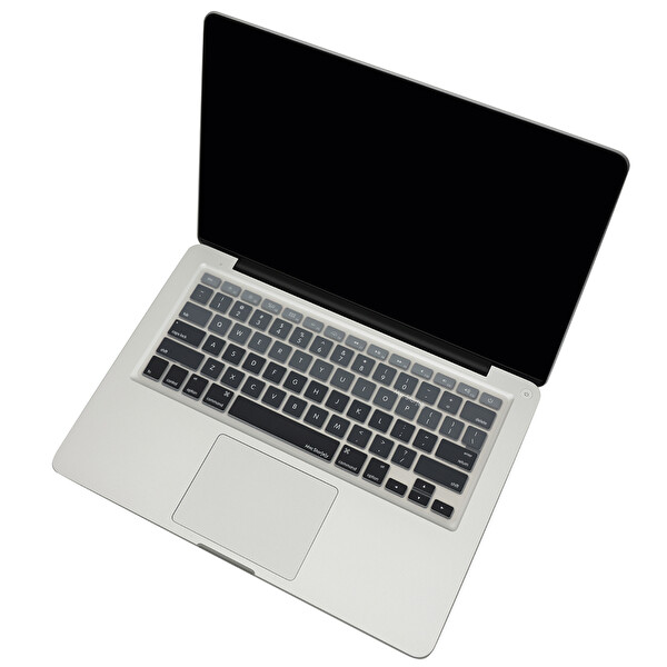 Siyah Gri Macbook Air Pro Klavye Kılıfı Laptop Us(abd) İngilizce A1466 A1502 A1398 Ile Uyumlu Ombre