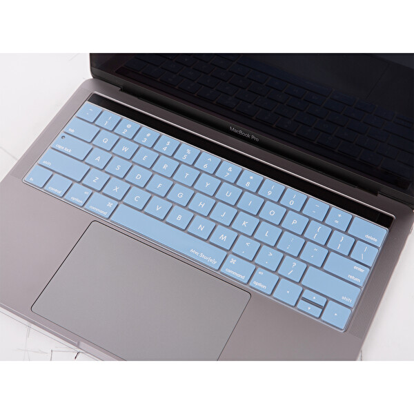 Bebe Mavisi Macbook Pro Klavye Koruyucu Usabd İngilizce Baskı A1706 1989 2159 A1707 1990 Uyumlu 2