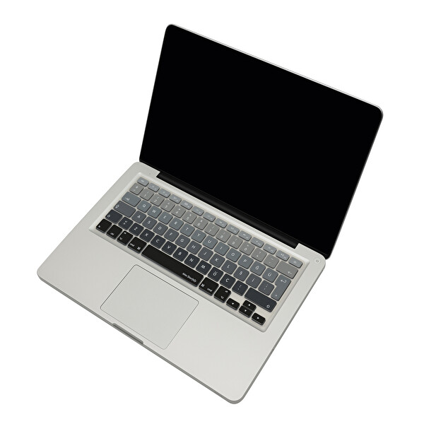 Siyah Gri Laptop Macbook Klavye Koruyucu Türkçe Q (eski Usb’li Model 2008/2017 Yılı) Ile Uyumlu Ombre