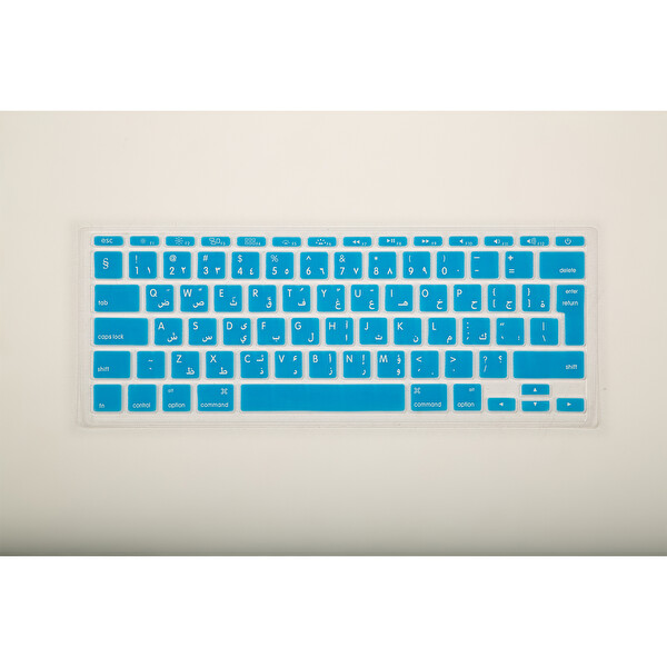 Açık Mavi Arapça Klavye Macbook Air Kılıf 11 Inç Uk Enter Ile Uyumlu
